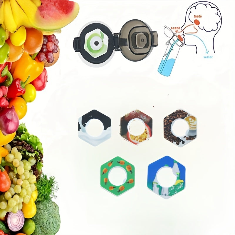 Scented Drink Straws Pack of 5 Sugar-Free Non-Calorie Beverage Accessories