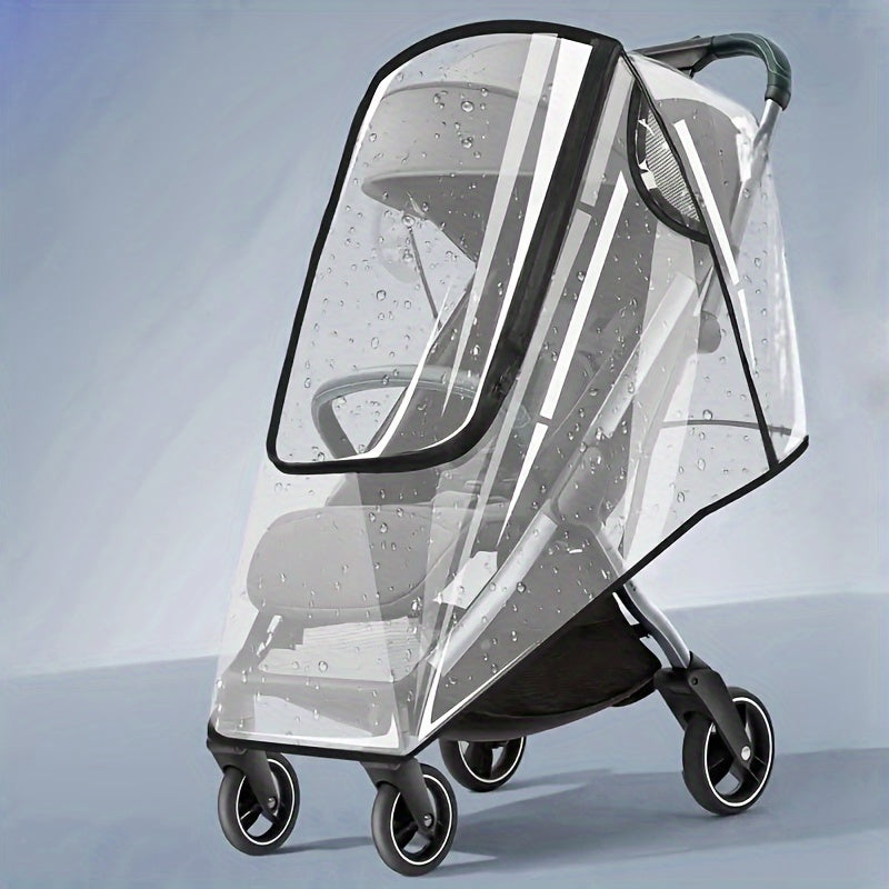 Baby Stroller Cover Waterproof Breathable Rain Wind Dust Insect Shield for All-Weather Use