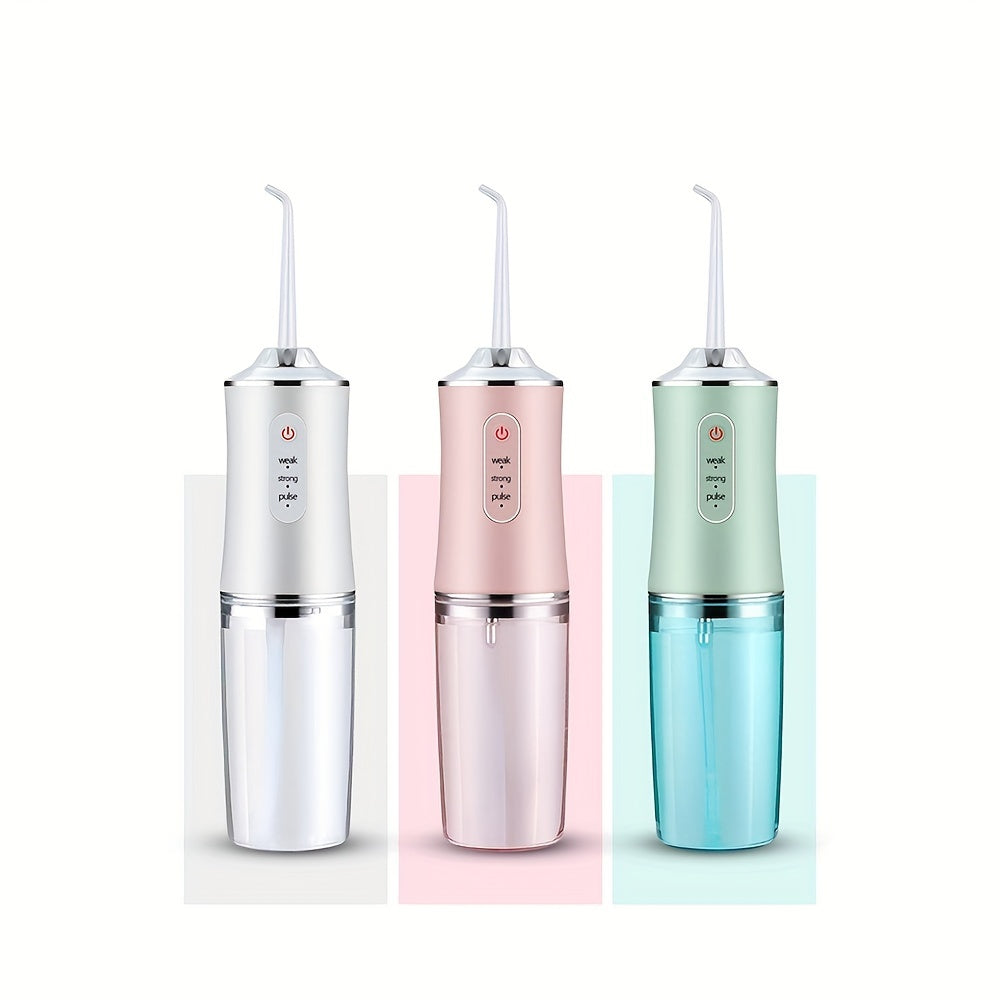 Rechargeable Water Flosser with 3 Modes and 4 Nozzle Functions for Oral Hygiene on the Go