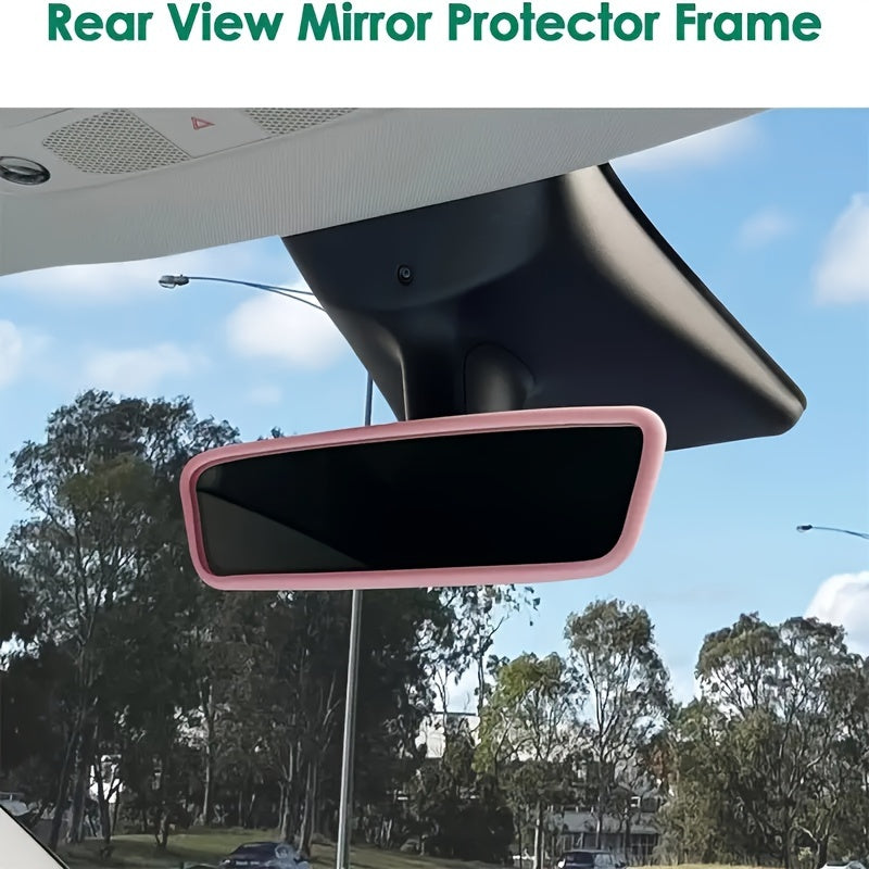 Universal silikon avtomobil orqa ko‘rinish oyna qopqog‘i himoya ramkasi