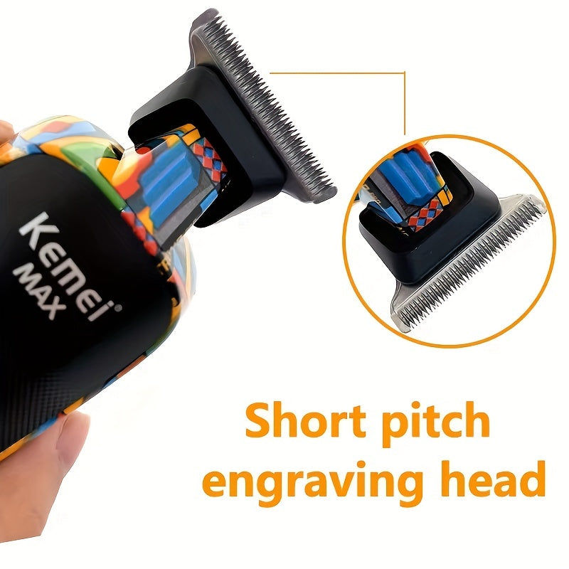 Профессиональный набор для стрижки волос Kemei - USB-заряжаемый электробритва с точным триммером для бороды, беспроводный набор для ухода за мужчинами