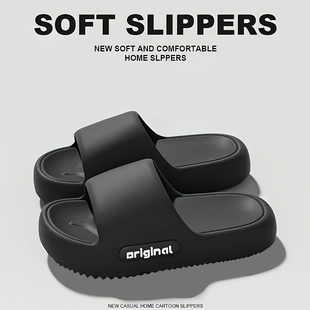 Men Women EVA Non-Slip House and Beach Slippers Minimalist Striped