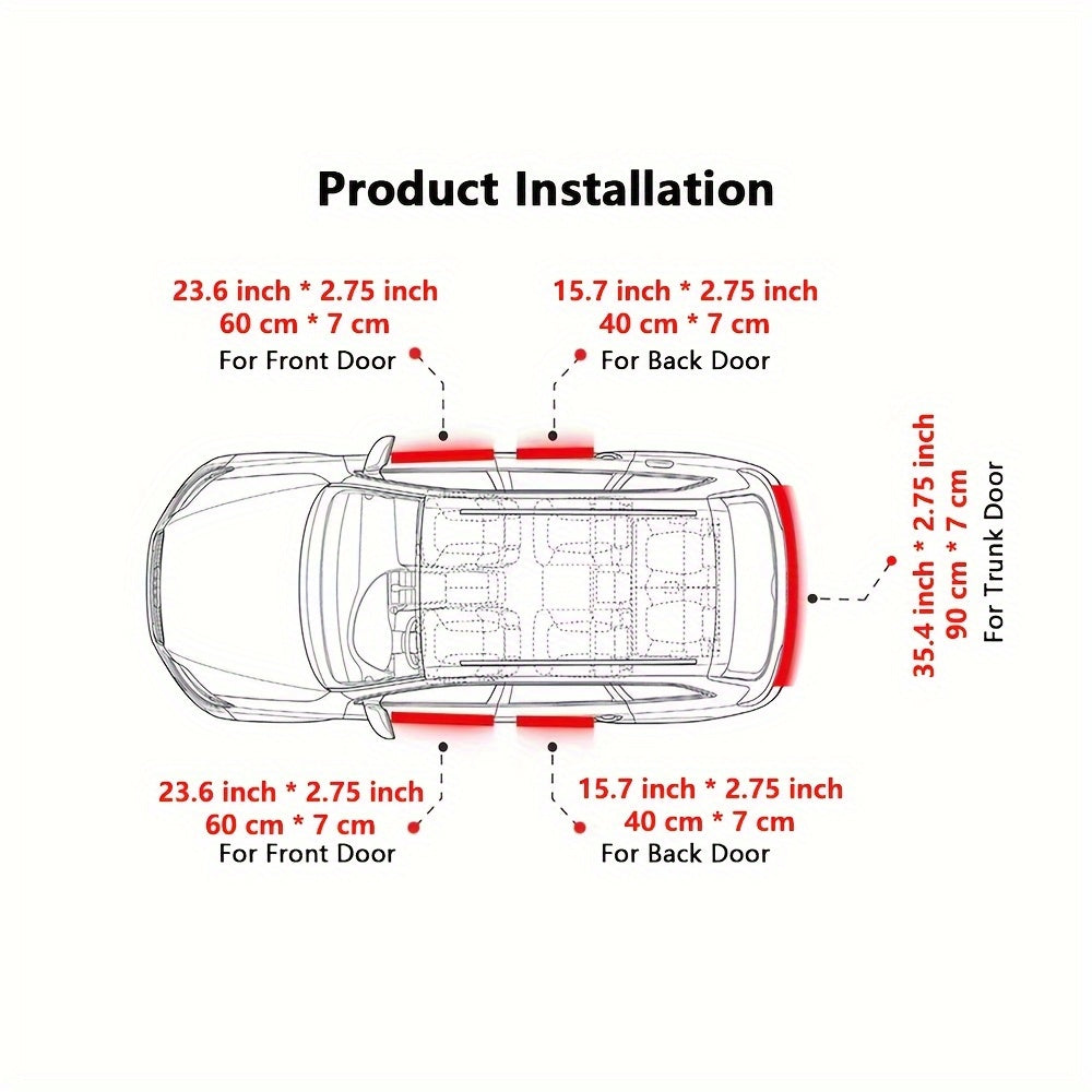 Car SUV Carbon Fiber Trunk Impact Protection Stickers Scratch-Resistant Tape