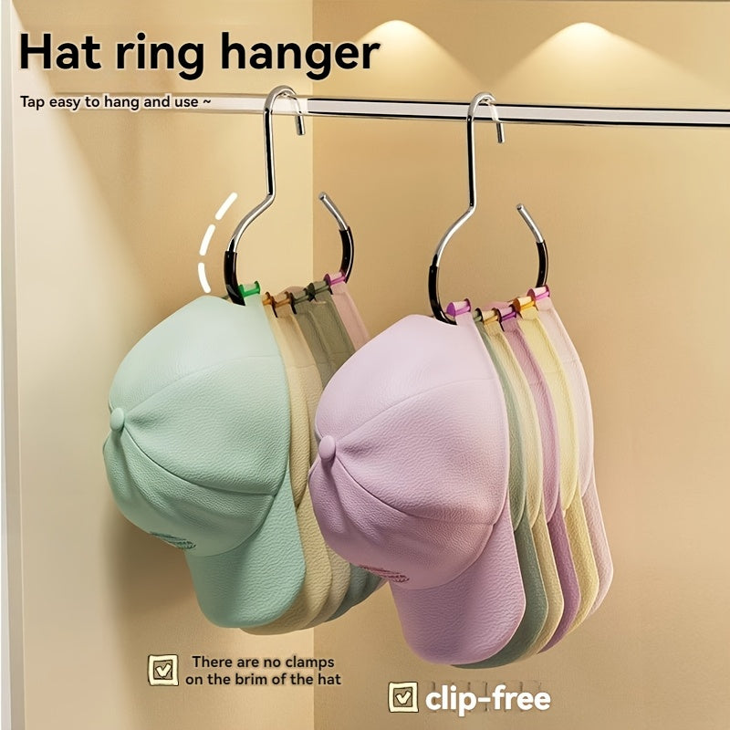 Unisex Metal Hat Hanger Storage Rack Holds 8 Caps Dormitory Wardrobe