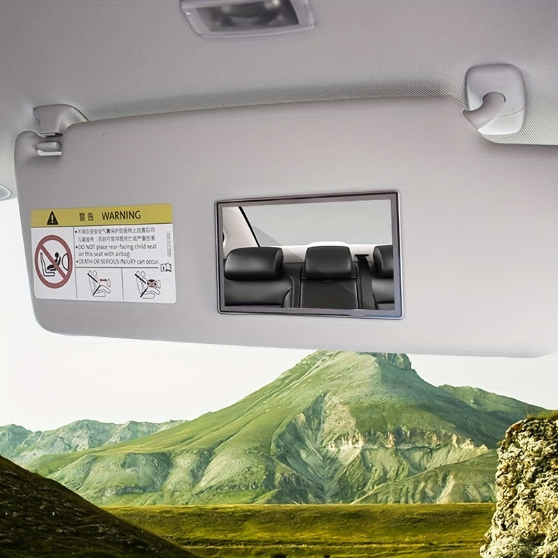 Universal zanglamas po'latdan yasalgan avtomobil quyosh nuri ko'zoynaklarining oynasi kosmetik makiyaj go'zallik uchun kompak