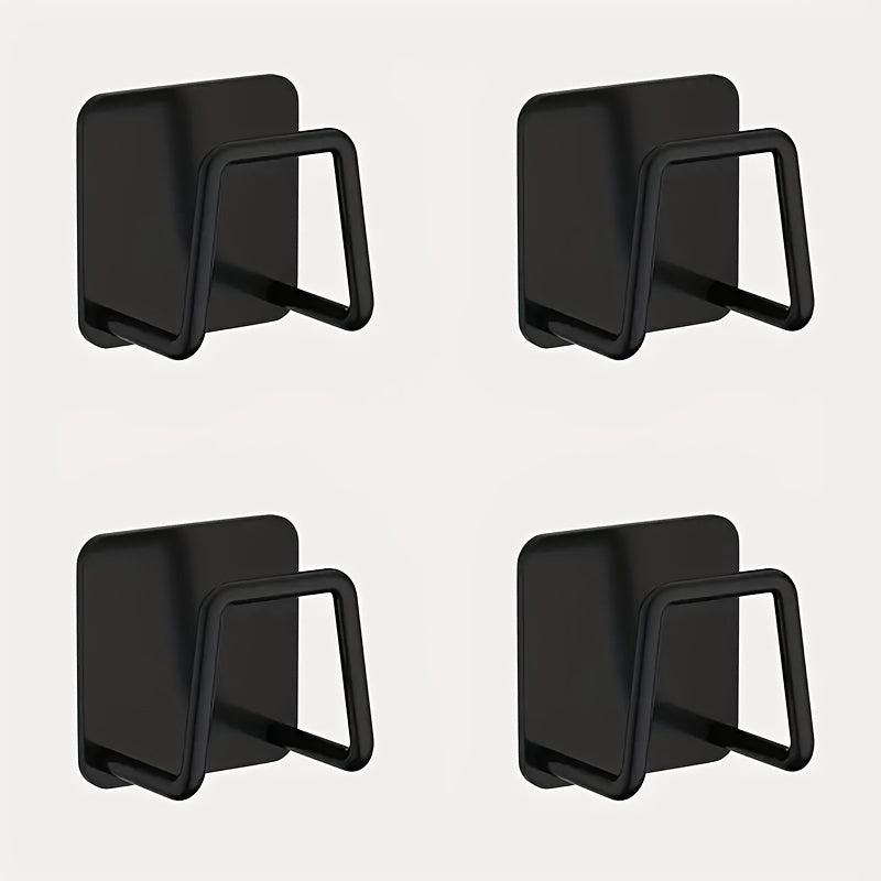 Wall-Mounted Stainless Steel Pot Lid Holder Set of 2 or 4 with Adhesive