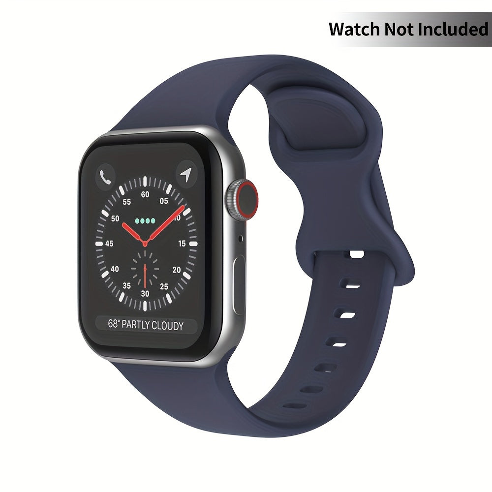 Waterproof Silicone Watch Strap with Buckle for 38/40/41mm and 42/44/45/49mm Apple Watch Compatible with Series 1-9 and Ultra Sports Replacement Band for Men Women