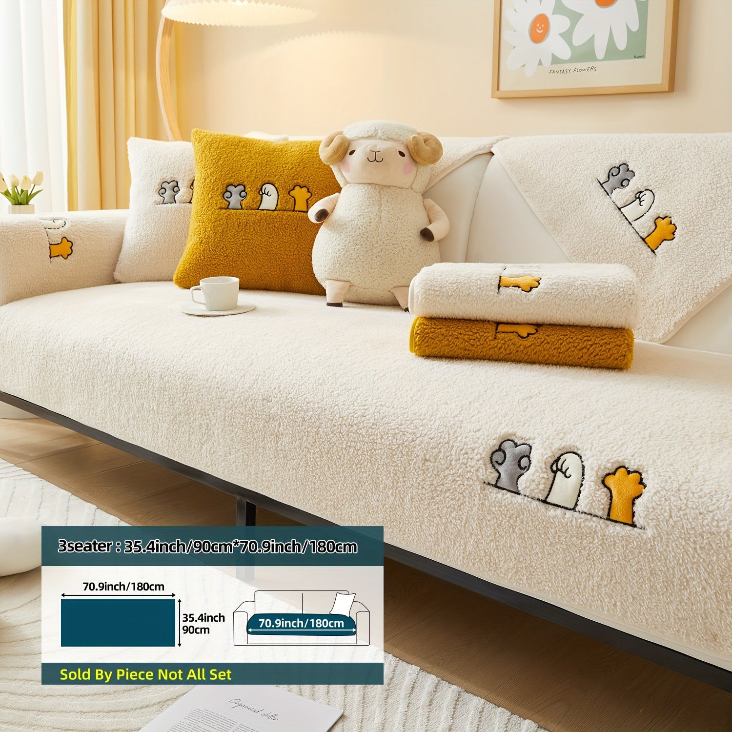 Плюшевый чехол на диван для собак, противоскользящий, защитный чехол для мебели