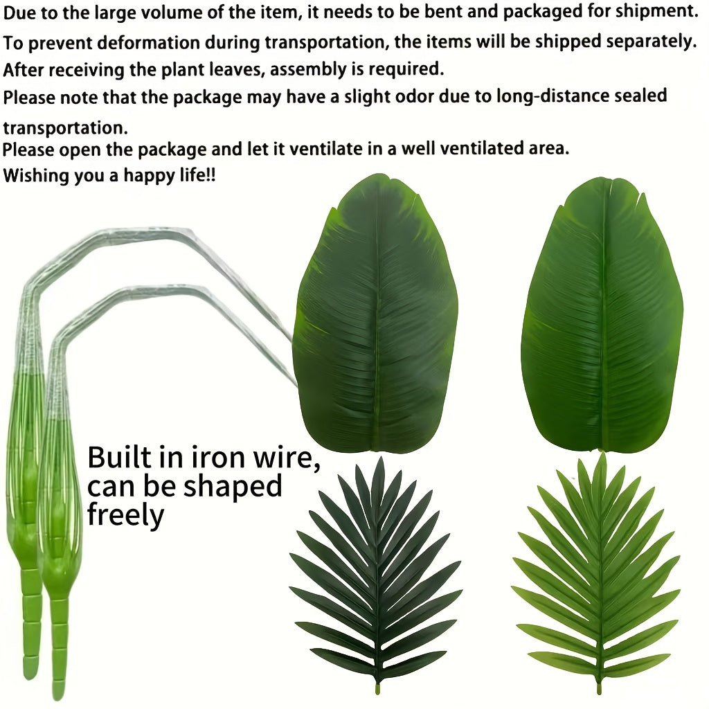 Sun'iy palma daraxtlari to'plami 81.84cm UV-muhofaza qiluvchi ichki va tashqi bezak uy, ofis, to'ylar uchun