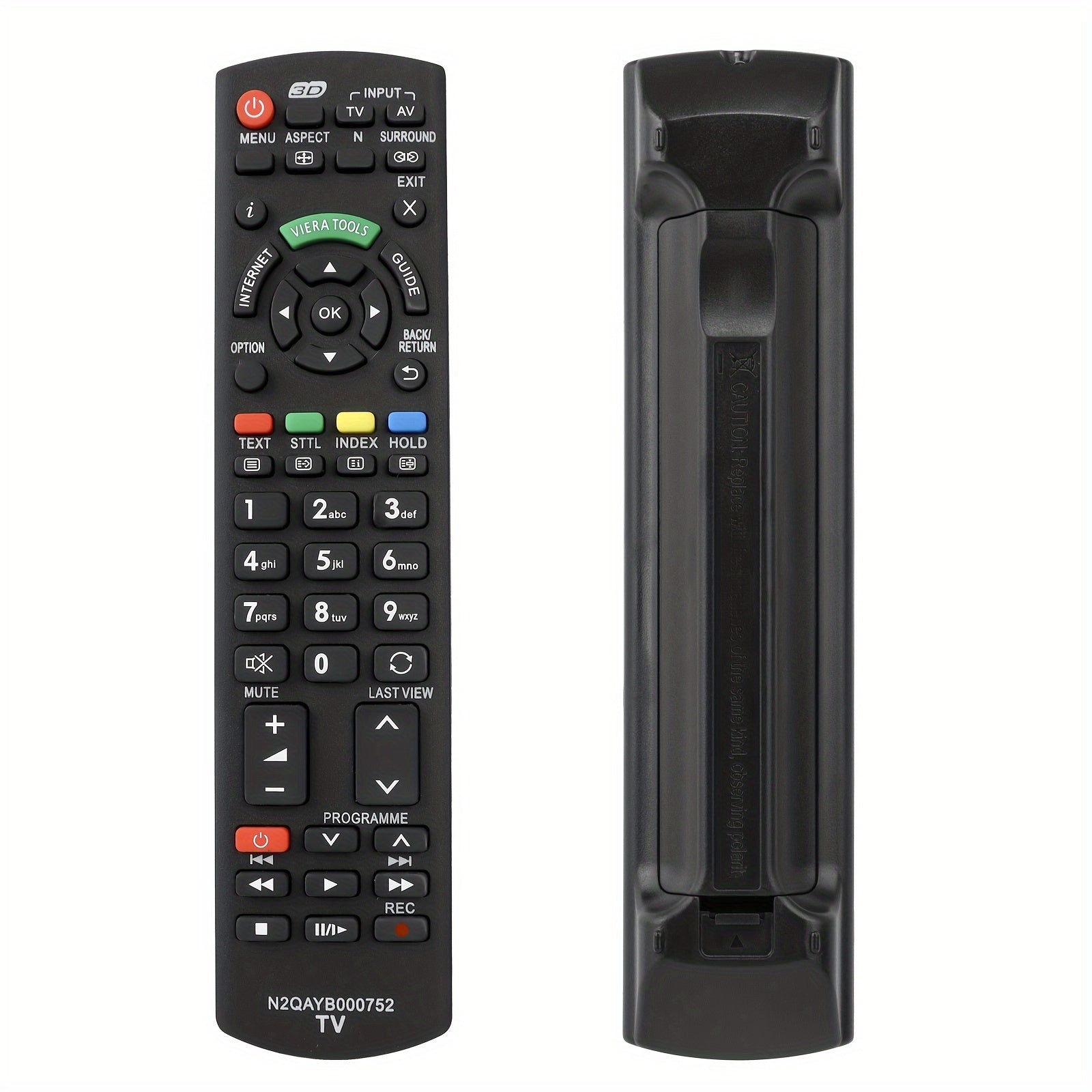 Universal TV Remote Control for 3D Viera Smart TVs Infrared Replacement