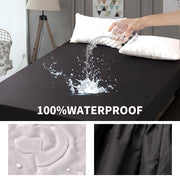 Waterproof Microfiber Fitted Sheet Soft Bed Sheet for Twin Full Queen King Sizes