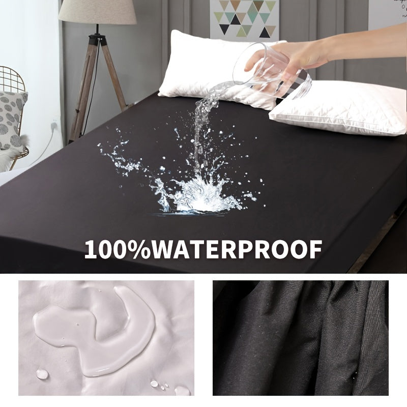 Waterproof Microfiber Fitted Sheet Soft Bed Sheet for Twin Full Queen King Sizes
