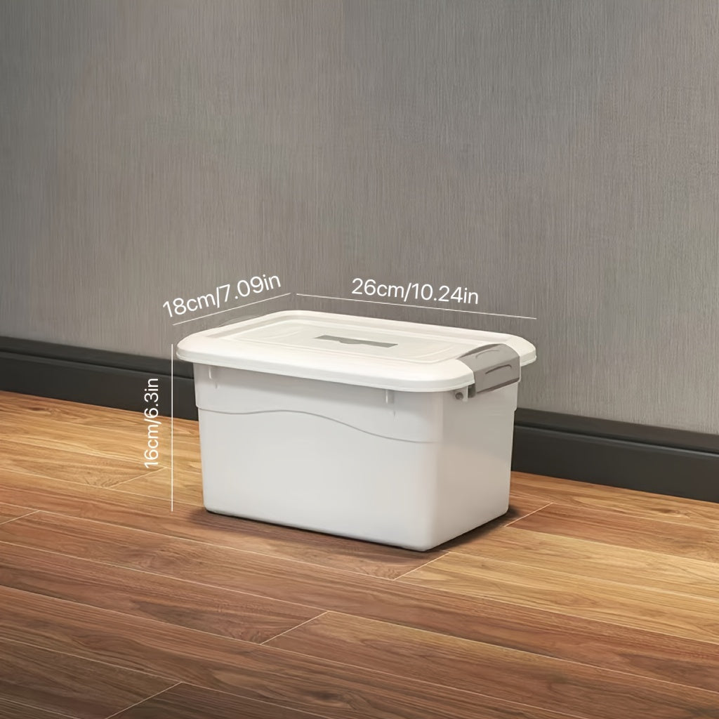 Square Plastic Storage Bins with Lids Waterproof Under-Bed Organizer for Home Car and Office