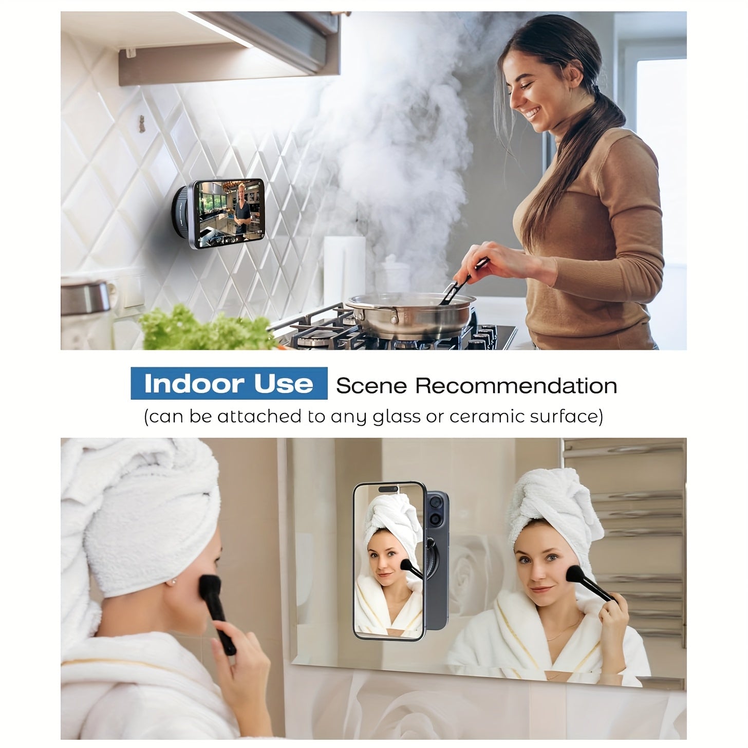 Universal Adjustable Vacuum Magnetic Phone Holder for Car Gym Mirror