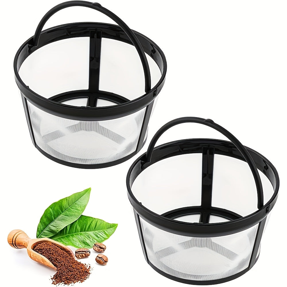 Reusable Coffee Filter Basket for Coffee Makers, 1/2 Pack, Silvery