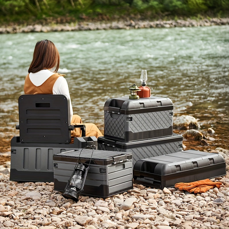 Foldable Car Storage Box Large Capacity Organizer for Clothing Toys Camping Outdoor