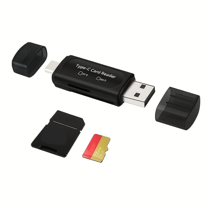 4-in-1 USB Micro SD karta o'quvchi Type C USB A dual slot PC MacBook Galaxy planshet Huawei uchun