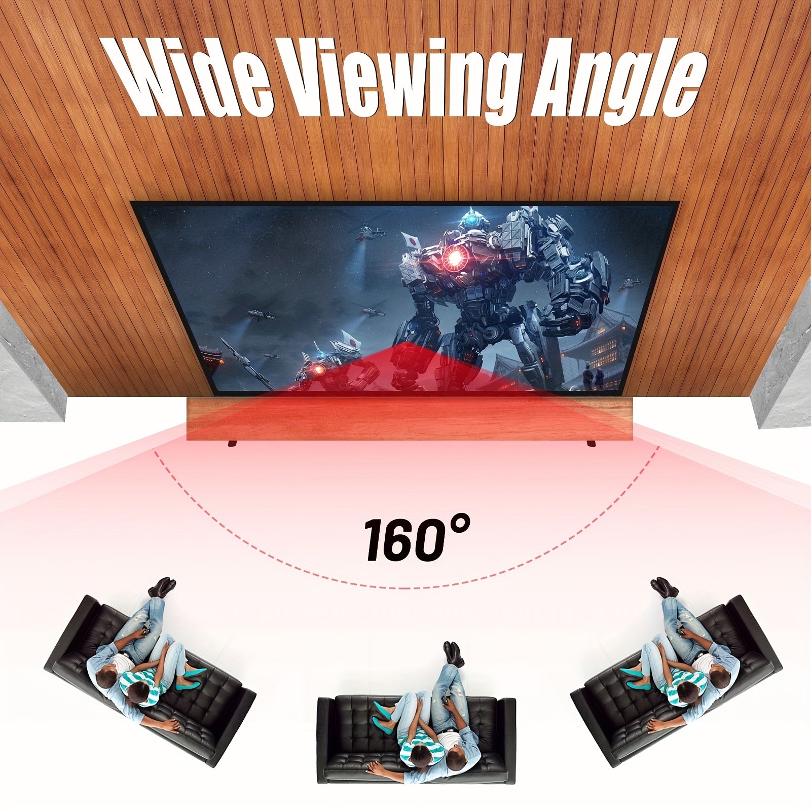 Portable 16:9 Polyester Projector Screen 60-150 Inch Indoor Outdoor Foldable Wrinkle-Resistant