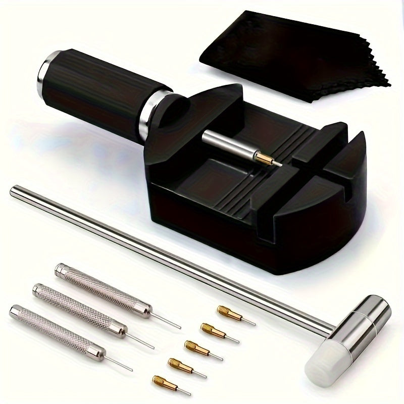 Watch Link Removal Kit for Adjusting Watch Bands and Pins, 11 Pieces