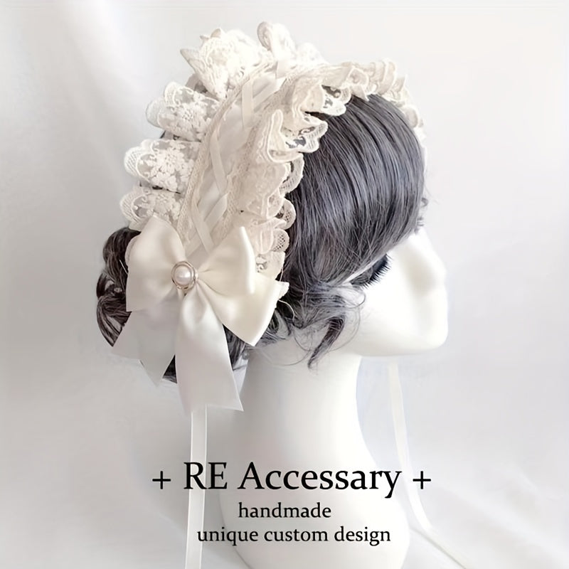 Maid Style Hair Accessory Headband with Non-slip Duck Billed Clips for Women