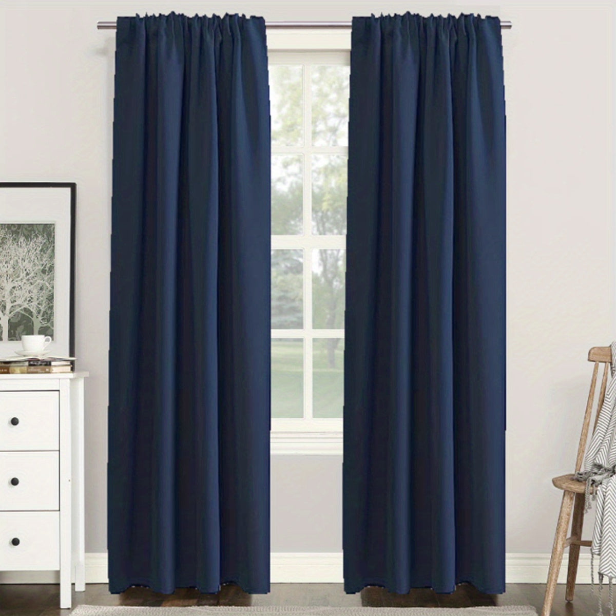 Insulated Blackout Curtains for Bedroom Room Darkening Noise Reduction 1PC