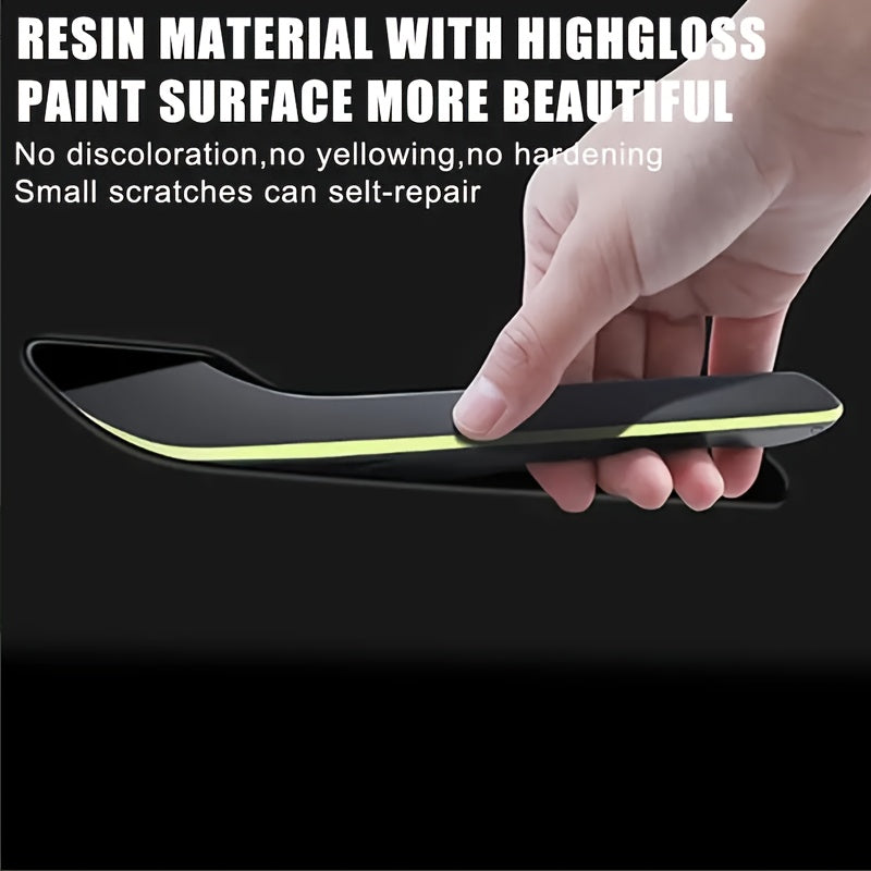 4 Pack Black Matte Self-Adhesive Car Door Handle Protector Stickers for Tesla Model 3 Y