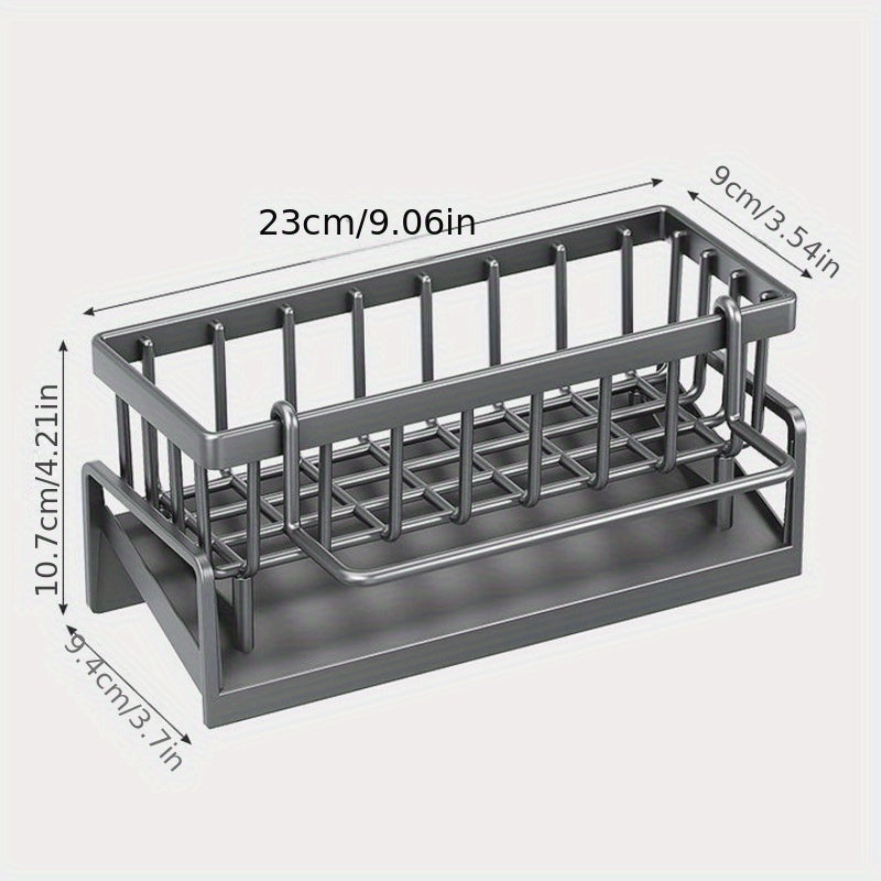 Black Metal Kitchen Storage Rack With Towel Bar Foldable Organizer