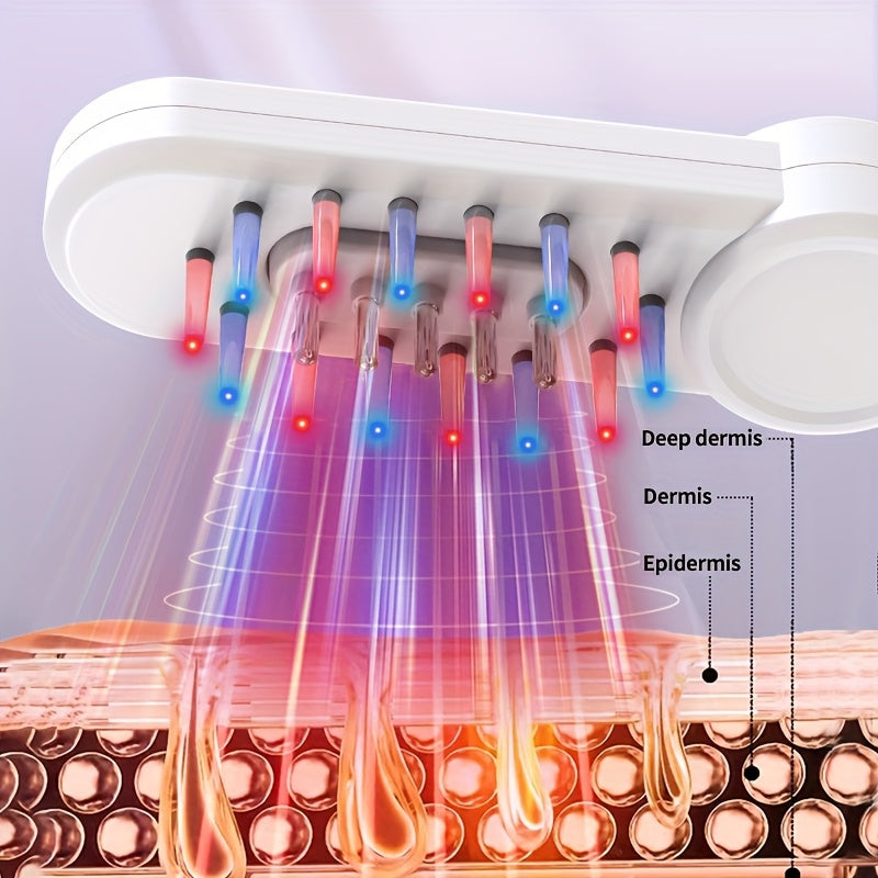 USB Electric Hair Oil Applicator Brush with Light Scalp Massager and Detachable Head Scratcher