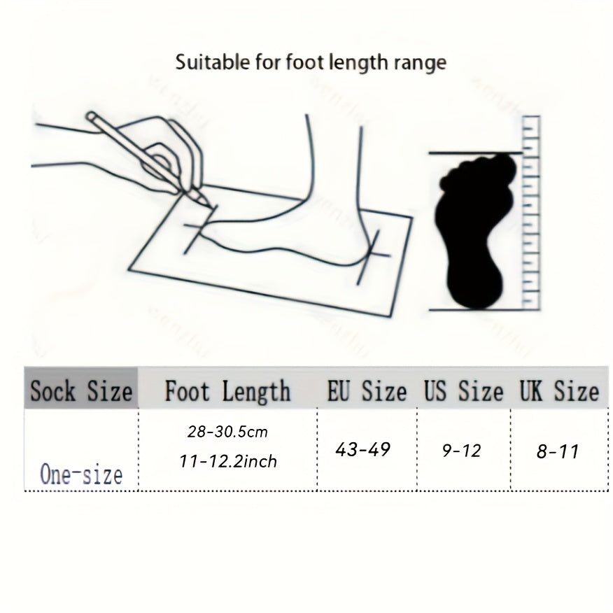 Plus-Size Men's Breathable Knit Socks 5 Pairs Wide Feet Summer Comfortable