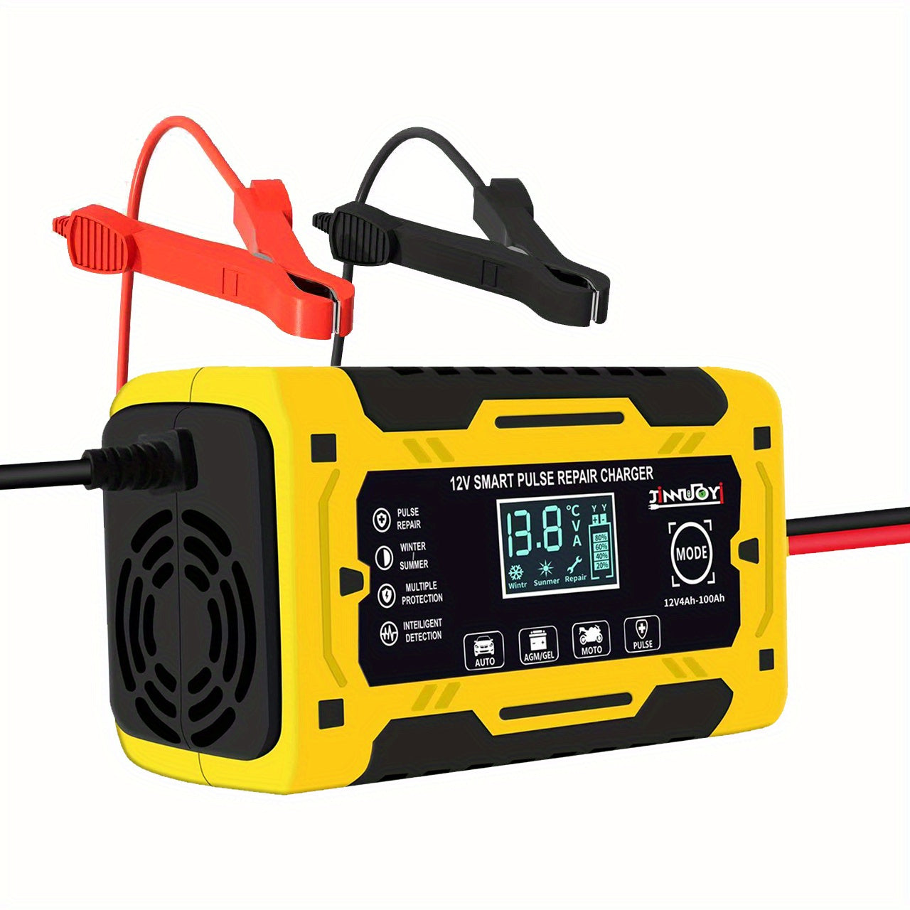 Car Battery Charger 12V 6A Smart Pulse Repair Magnetic Overcharge Protection