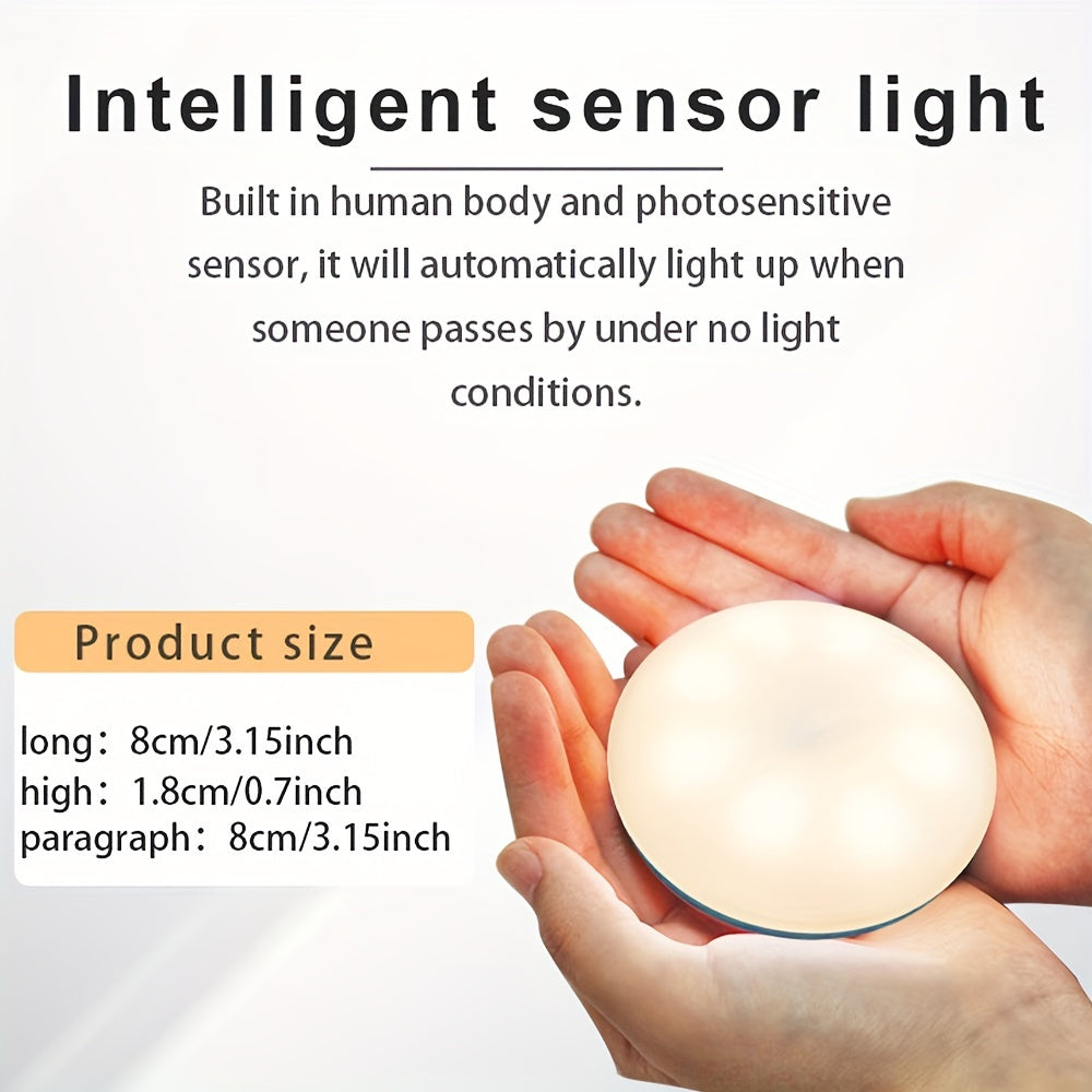 Touch Control LED Night Light with Warm and White Light USB Charging Magnet Mount