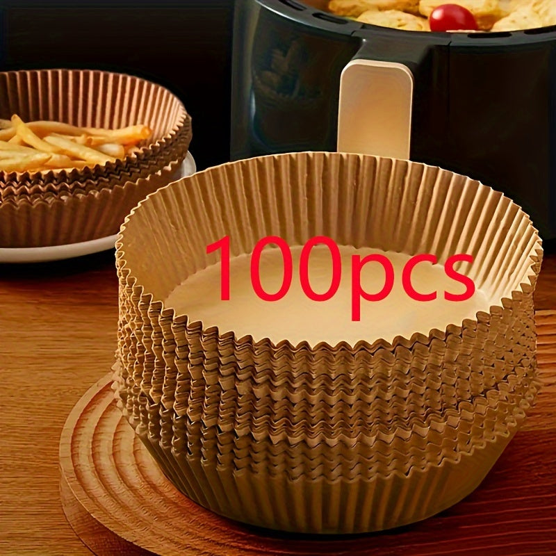 Non-Stick Air Fryer Parchment Paper Liners 16cm Pack of 50 or 100