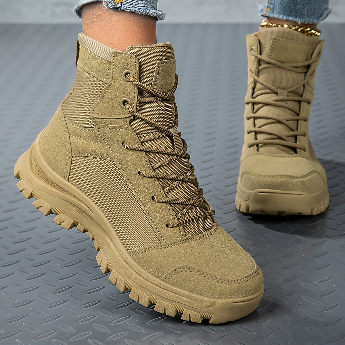 Women's Desert Hiking Boots Lightweight Non-Slip Synthetic Upper