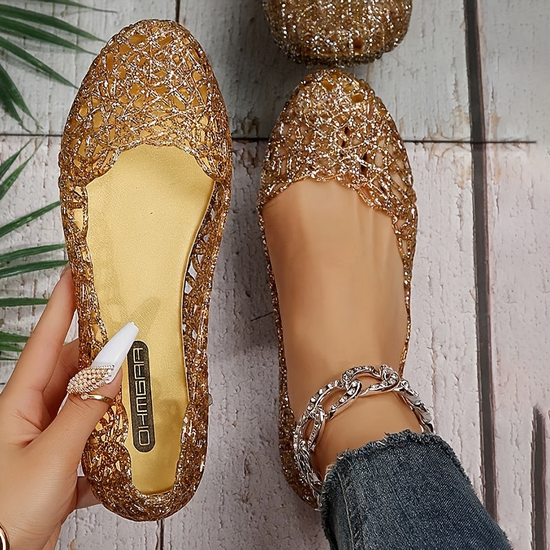 Ayollar uchun Kristalli Kesilgan Pastki Slaydlar Qabilalar Uslubi Komfort Poyabzal