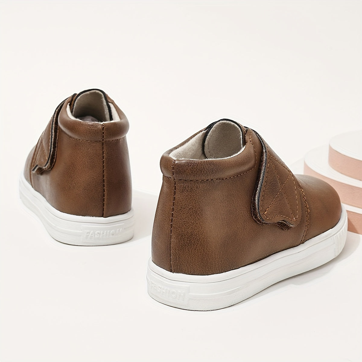 Boys' Casual Solid Color Boots for Fall and Winter Durable Non-Slip Mid Top