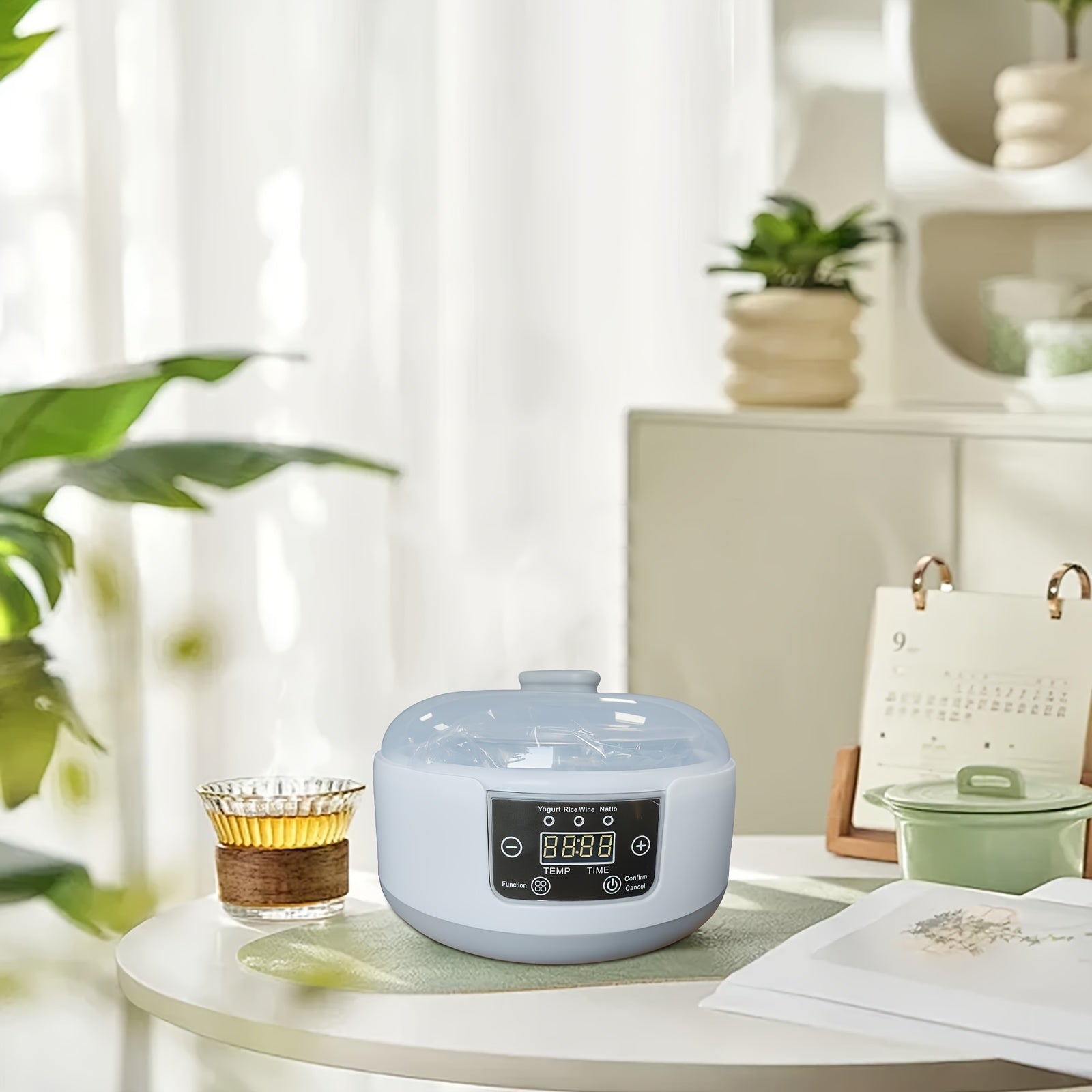 3-in-1 Yogurt Natto tayyorlovchi mikrokompyuter nazorati bilan sozlanadigan taymer bilan yopishmaydigan qavat