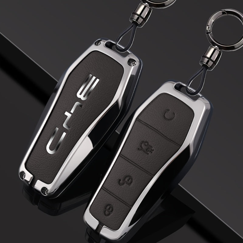 Universal Faux Leather Car Key Cover Protective Case with Anti-Drop Feature
