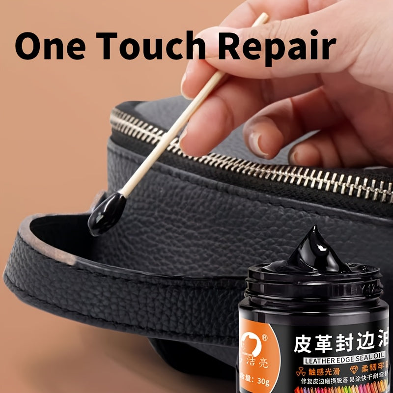 Leather Edge Oil for Repair and Color Restoration, 30g, Suitable for Bags Shoes and Leather Goods