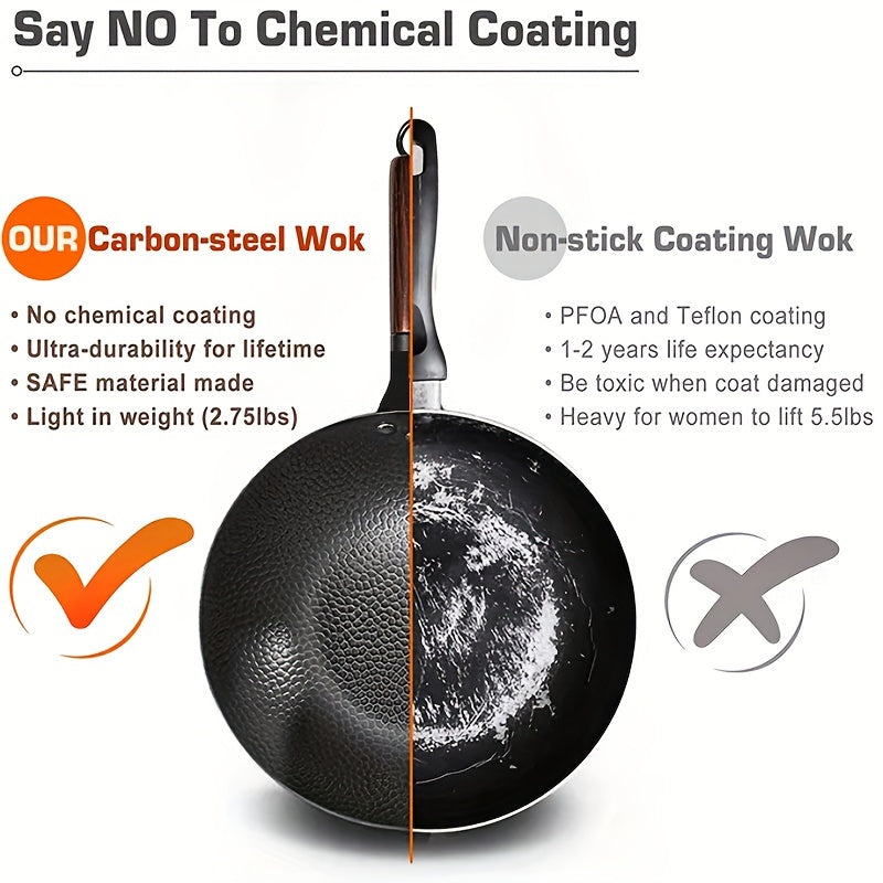 Cast Iron Skillet with Lid 32cm Non-Stick Induction Gas Stove Suitable for Home Cooking