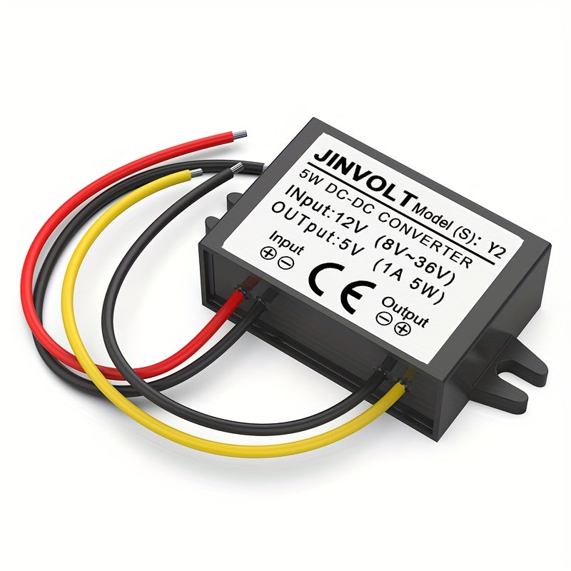 Convertidor de 12V a 5V DC, fuente de alimentación regulable, compacto, no necesita batería