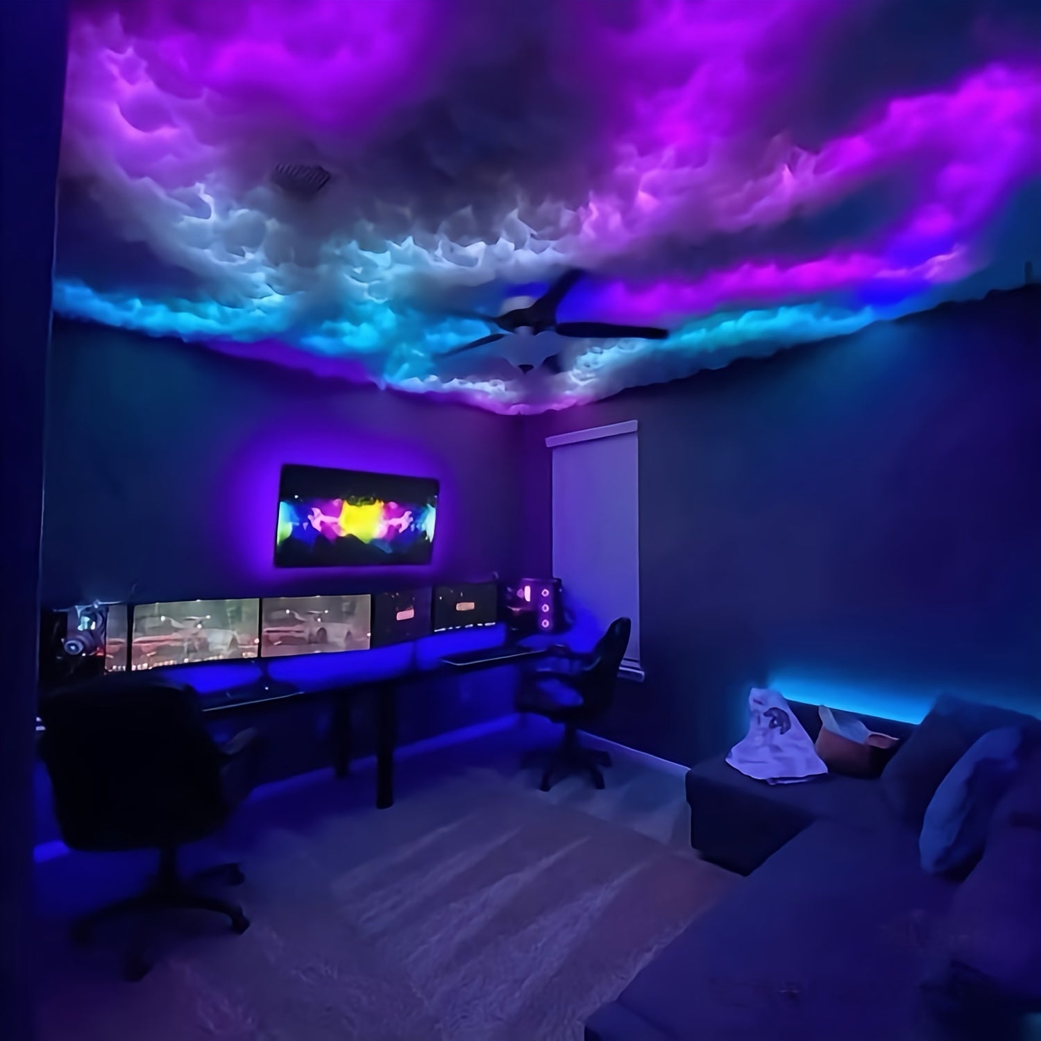 5m RGB LED Cloud Light Kit with Music Sync App Control USB Powered for Bedroom Gaming Party