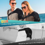 Wireless USB Heated Shoulder Massager with Vibrating Knee and Elbow Pads