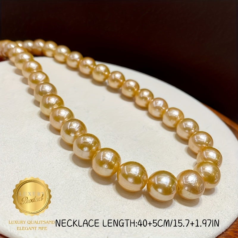 Freshwater Pearl Necklace Elegant Royal Style for Women Gift for Mother’s Day Wedding Anniversary