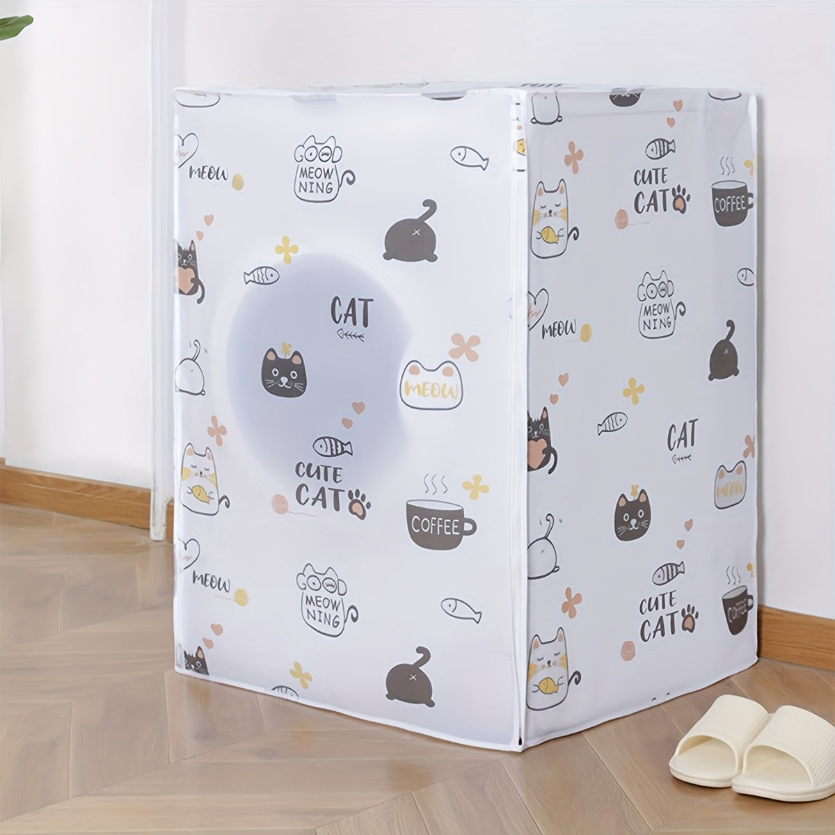 Waterproof PE Drum Washing Machine Cover with Printing Sunlight Protection