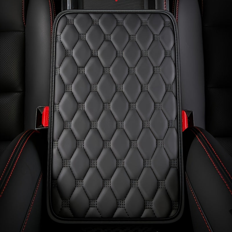 Подлокотник для автомобиля, кожаная стеганая подушка для всех автомобилей в красном, черном, сером, коричневом, зеленом и бежевом цветах