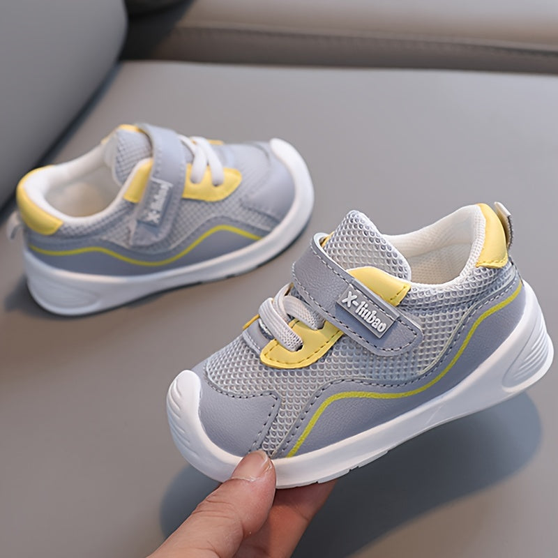 Bola va kichkina bolalar uchun nafas oladigan, sirpanmaydigan, yumshoq taglikli mesh sport poyabzali, Bolalar uchun bahor va kuz