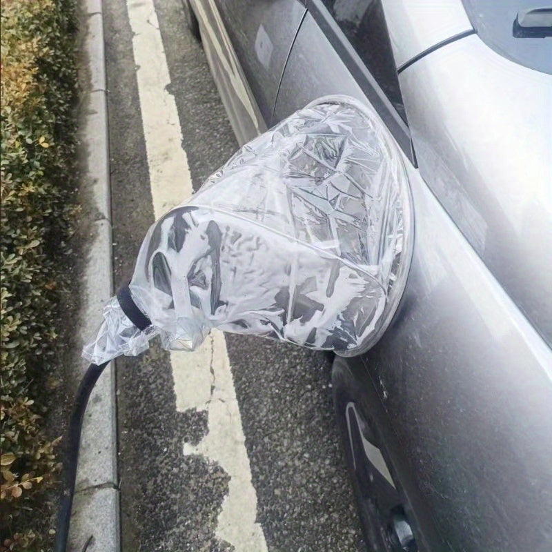 2 шт. прозрачный ПВХ дождевик для зарядного порта электромобиля водонепроницаемый прочный защитный чехол