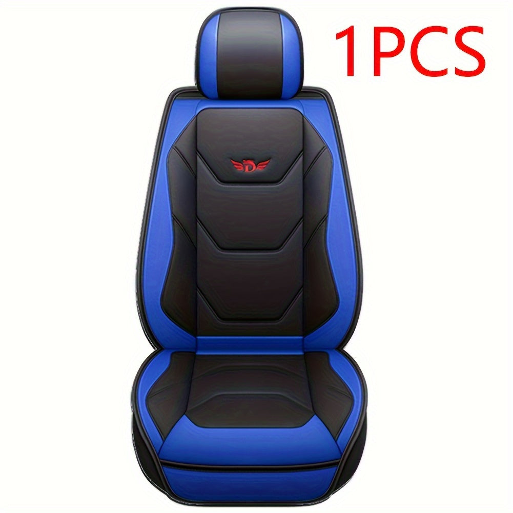 Car Seat Cover Breathable PU Leather Protector Front Seat with Safety Cushion