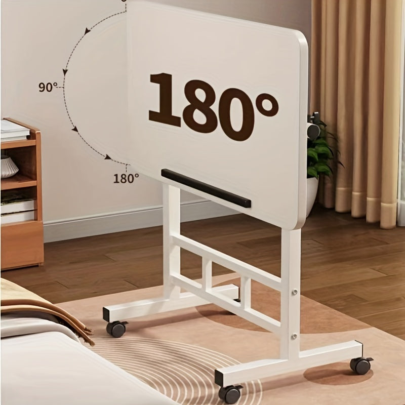 Sozlanadigan noutbuk stoli, yig'iladigan stol va balandlikni sozlash uchun pulley bilan o'qish, ofis va yotoq uchun