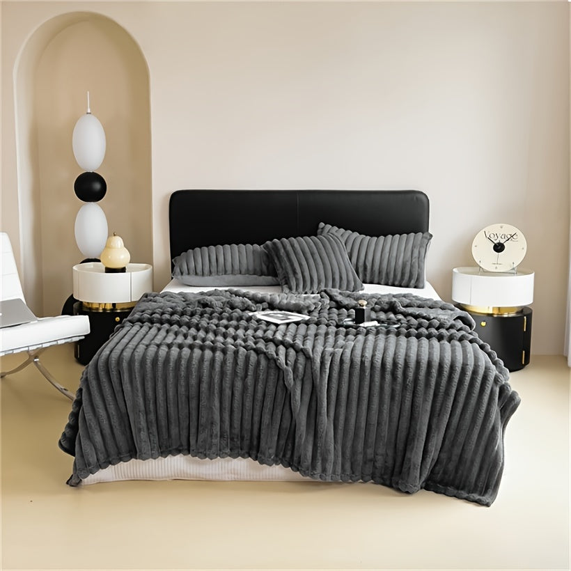 Manta de felpa de conejito suave para uso en cama acogedora, multicolor, 50x60 pulgadas